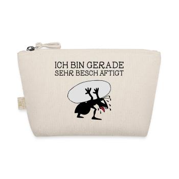 Schwer schuften Design – Ich bin sehr beschäftigt - Bio-Täschchen - Natur - Vorne