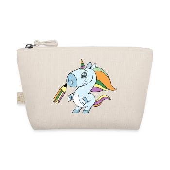 Unicorn drawing - Organic Pouch - nature - Front