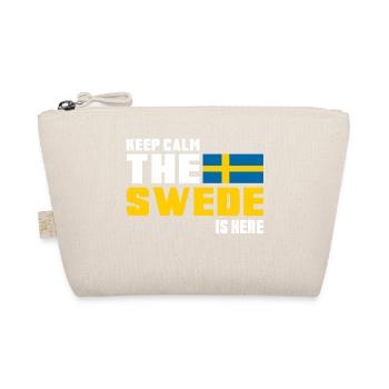 Keep Calm The Swede is Here/ Sweden Gift - Organic Pouch - nature - Front