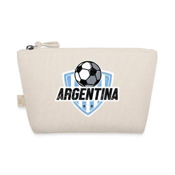 Argentinien T-Shirt Fußball Fussball Fan Geschenk - Bio-Täschchen - Natur - Vorne