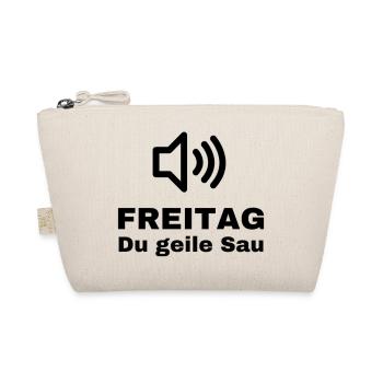 Freitag du geile sau - Bio-Täschchen - Natur - Vorne