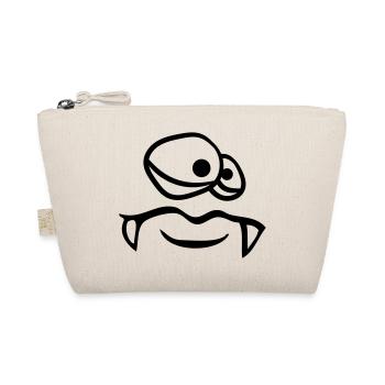 face head monster funny boese dangerous clip - Organic Pouch - nature - Front