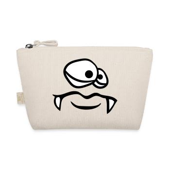 face head monster funny boese dangerous clip - Organic Pouch - nature - Front