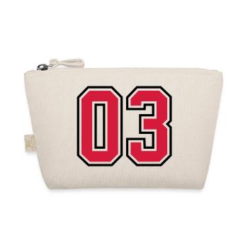 03 sports jersey football number - Organic Pouch - nature - Front
