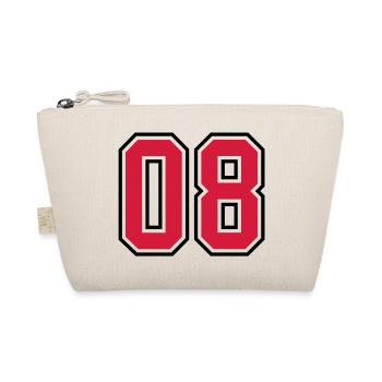 08 sports jersey football number - Organic Pouch - nature - Front