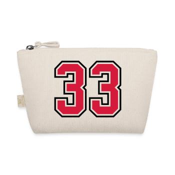 33 sports jersey football number - Organic Pouch - nature - Front