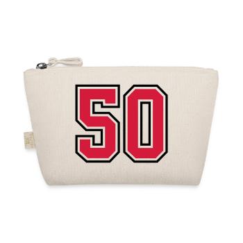 50 sports jersey football number - Organic Pouch - nature - Front