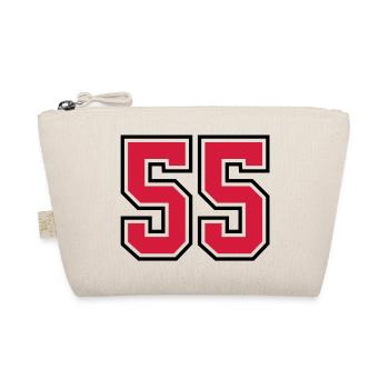 55 sports jersey football number - Organic Pouch - nature - Front
