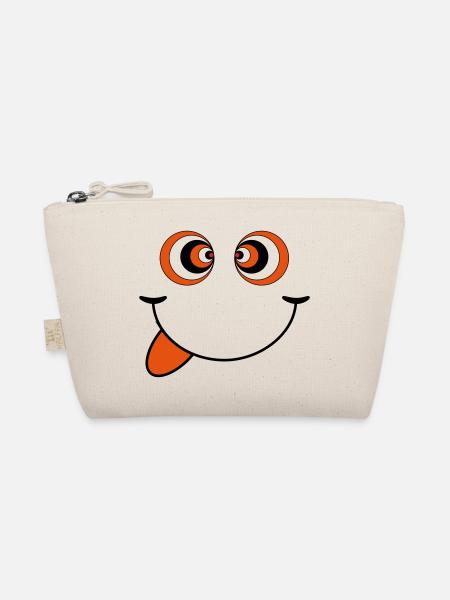 psychedelisch smiley - Bio-Täschchen - Natur - Vorne