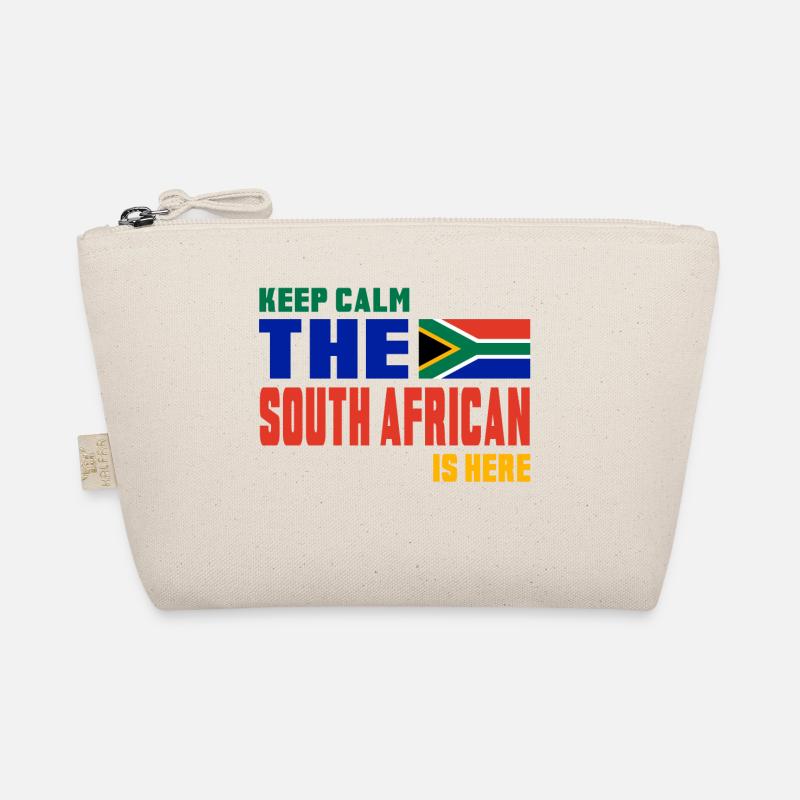 Keep Calm Südafrika / Geschenk Nationalfarben - Bio-Täschchen - Natur