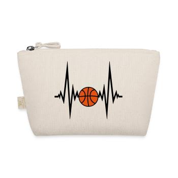heartbeat basketball pulse frequency hit goal im - Organic Pouch - nature - Front