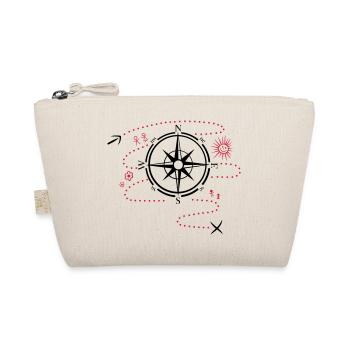 Large Compass with hiking map - Organic Pouch - nature - Front