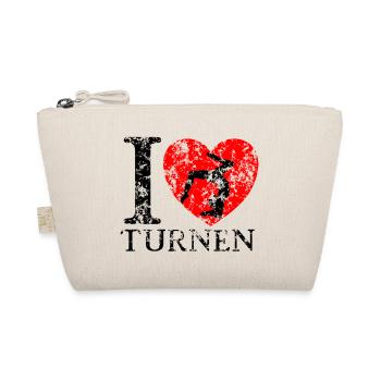 i love Turnen Kunstturnen Bodenturnen - Bio-Täschchen - Natur - Vorne