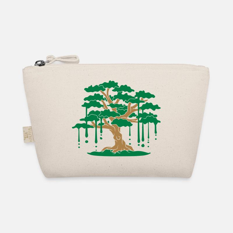 drop graffiti forest comic leaves aeste tree ga Organic Pouch