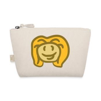 Blonde heureux smiley de visage jeune fille souria - Trousse biologique - nature - Devant