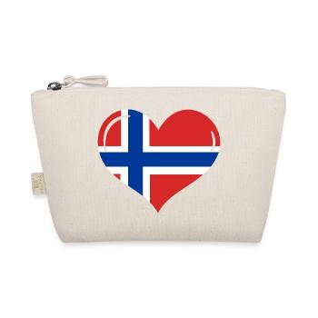 Herz Norwegen, I love Norway - Bio-Täschchen - Natur - Vorne