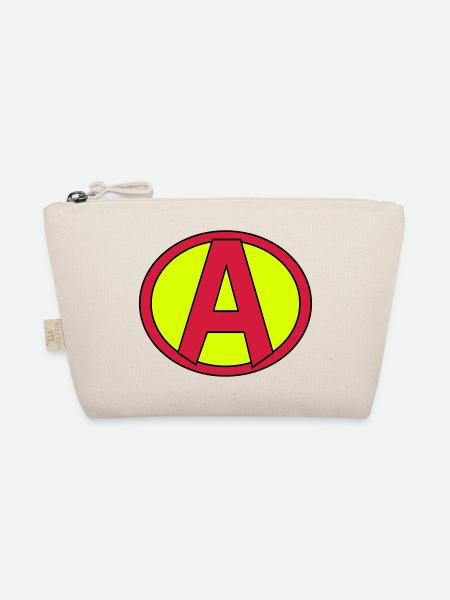 Super, Superheld, Superheldin, Hero, A - Organic Pouch - nature - Front