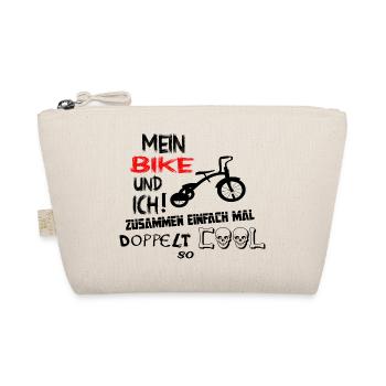 Fahrrad Radfahrer Mountainbiker - Bio-Täschchen - Natur - Vorne
