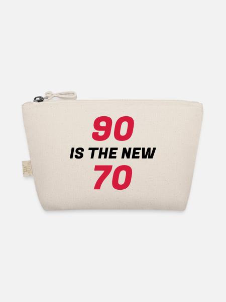 90 / geburtstag / Sport / birthday / neunzig - Bio-Täschchen - Natur - Vorne