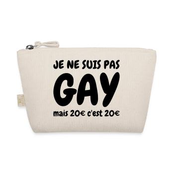 Je ne suis pas gay - Humour - Drôle - Blague - Fun - Trousse biologique - nature - Devant