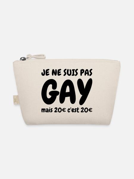 Je ne suis pas gay - Humour - Drôle - Blague - Fun - Trousse biologique - nature