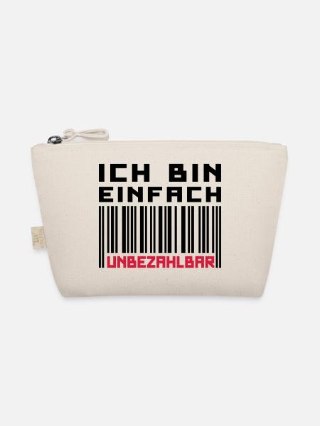 Unbezahlbar (Barcode) - Bio-Täschchen - Natur - Vorne