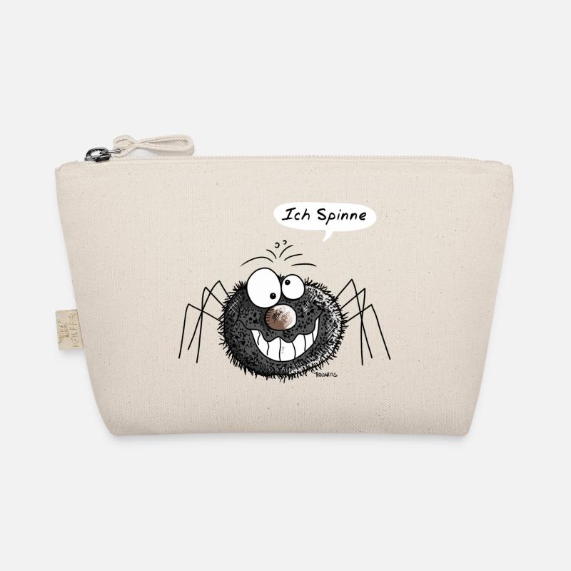 Ich Spinne - Smile - Spinnen - Schwarz - Lachen - Bio-Täschchen - Natur