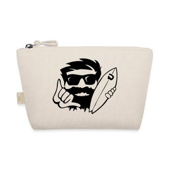 Design de chemise surfeuse cool en noir et blanc - Trousse biologique - nature - Devant