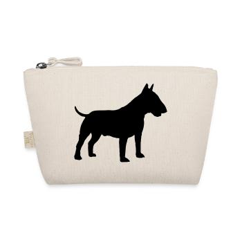 bullterrier silhouette dog - Bio-Täschchen - Natur - Vorne
