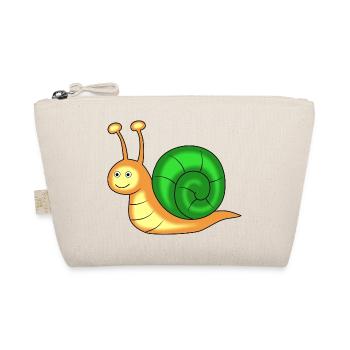 schnecke tier lustig - Bio-Täschchen - Natur - Vorne