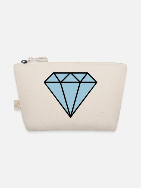 diamant icon - Bio-Täschchen - Natur - Vorne