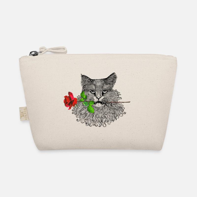 Romantische Katze - Bio-Täschchen - Natur