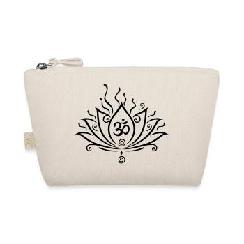 Lotus Blume Yoga Om Symbol - Bio-Täschchen - Natur - Vorne