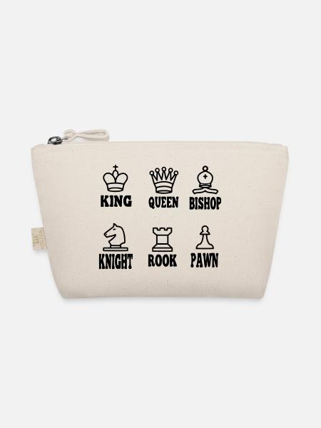 chesse figures on white - Organic Pouch - nature - Front