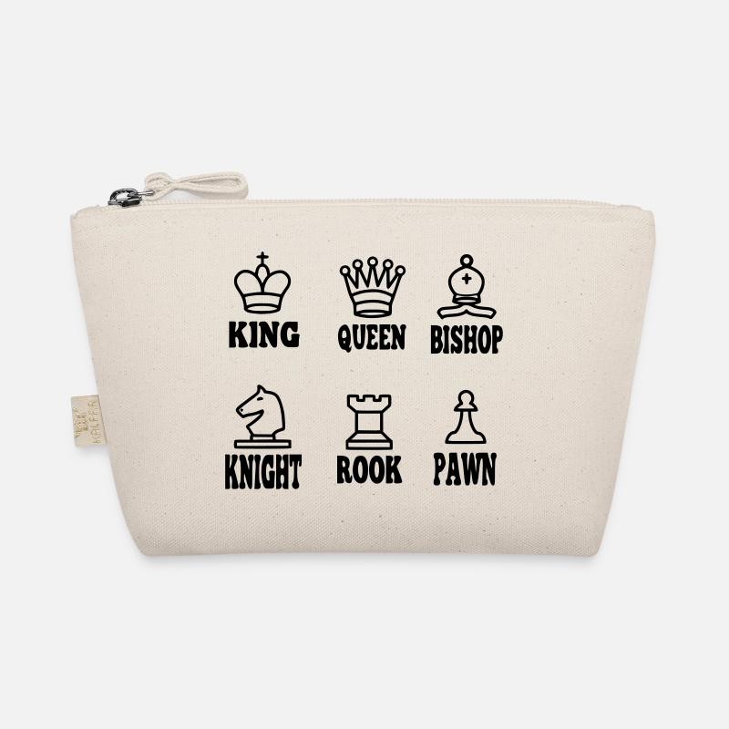 chesse figures on white Organic Pouch