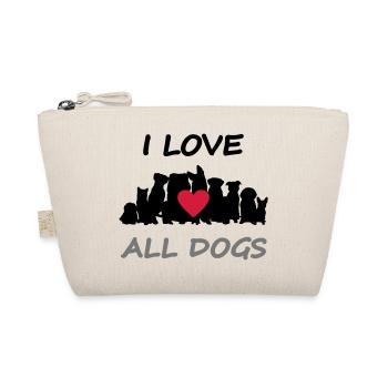 I love all dogs, dog, heart - Organic Pouch - nature - Front