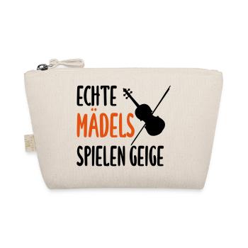 Echte Mädels spielen Geige - Bio-Täschchen - Natur - Vorne