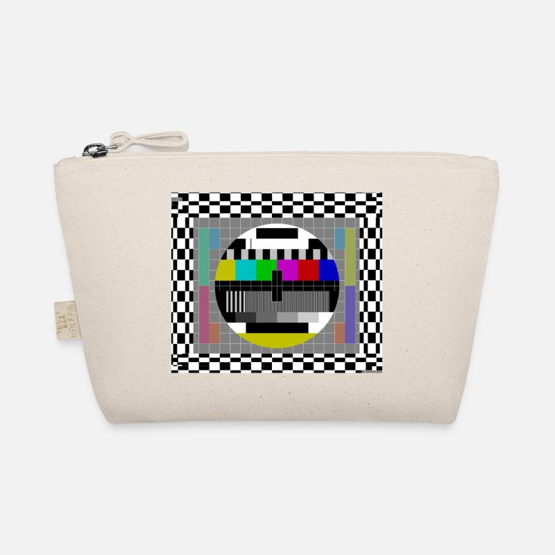 Face mask TV test pattern mask retro television Organic Pouch