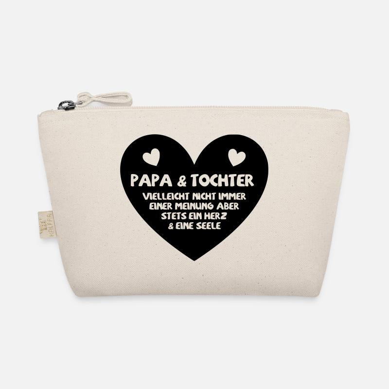 Papa und Tochter stets ein Herz und eine Seele Bio-Täschchen