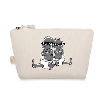 2 cool babies team friends brothers sisters zwil - Organic Pouch - nature - Front