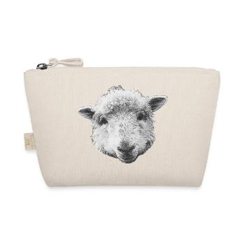 Sheep Design Girl, Sheep's Head Canvas Look - Organic Pouch - nature - Front