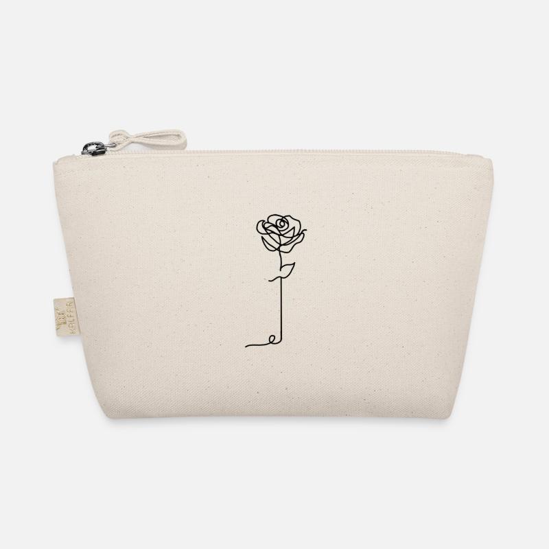 Minimalistische Rose Bio-Täschchen