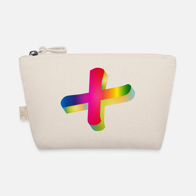 colorful plus sign in rainbow colors Organic Pouch