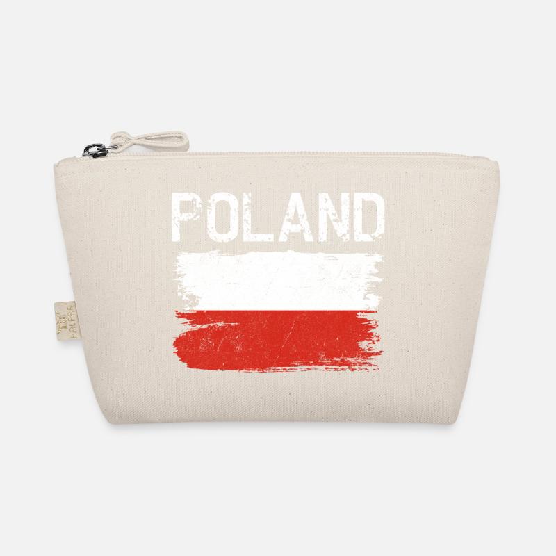 Maillot Grunge Brush Drapeau de la Pologne Trousse biologique