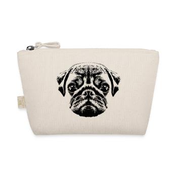 Pug puppy / Pug baby / Pug face - Organic Pouch - nature - Front