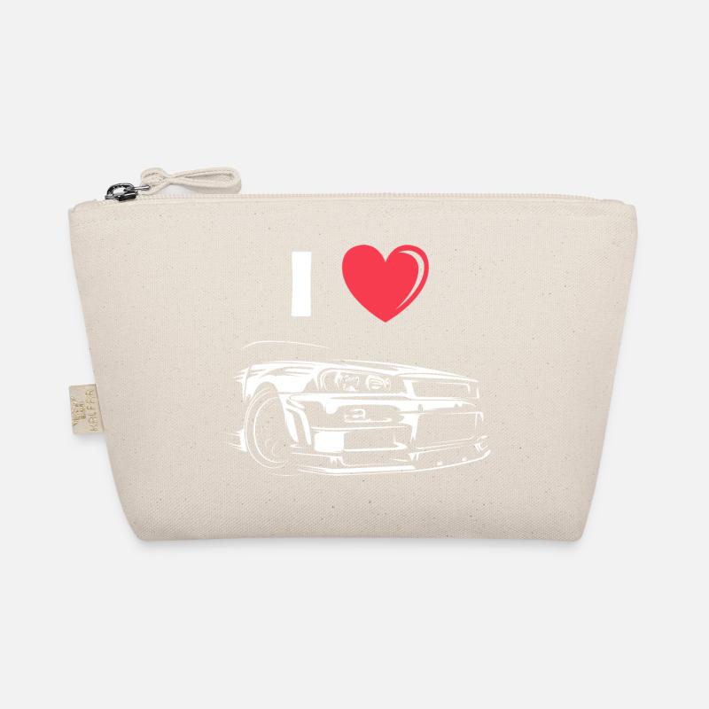 i love skyline auto tuning gtr heart Herz Liebe Bio-Täschchen
