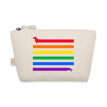 lgbt dachshund rainbow aesthetic gay pride colorful - Organic Pouch - nature - Front
