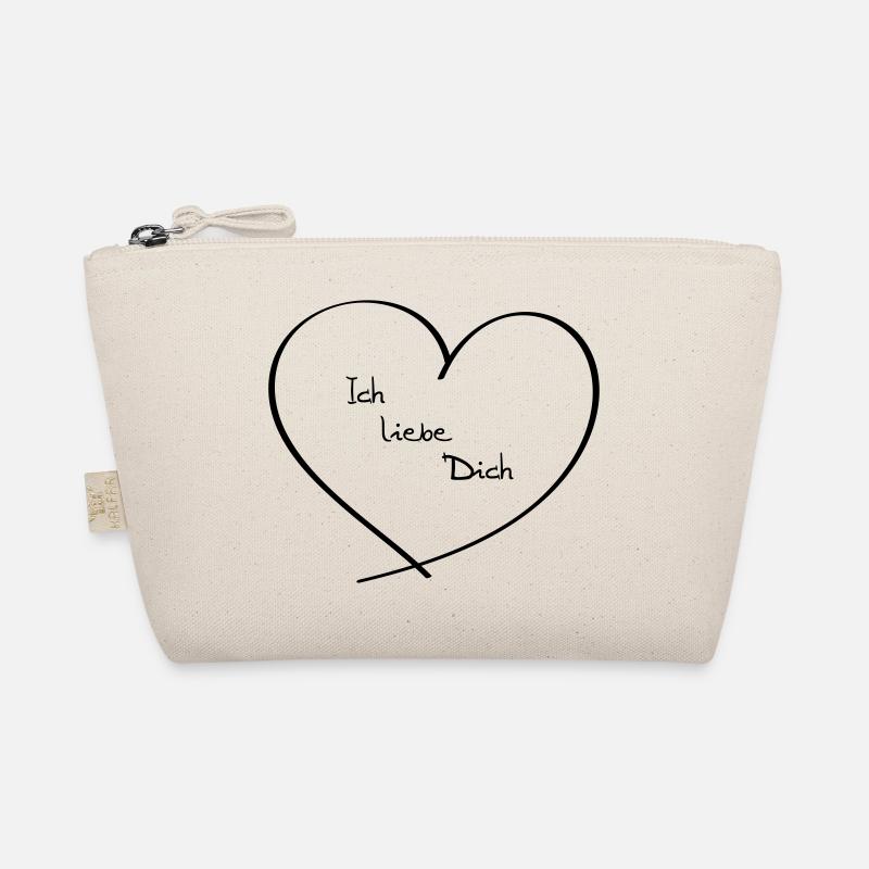 Ich liebe Dich - Bio-Täschchen - Natur