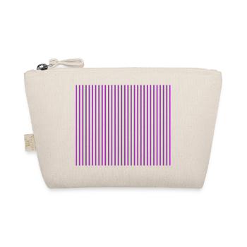 Violet vertical stripes pattern art custom hoodie - Organic Pouch - nature - Front