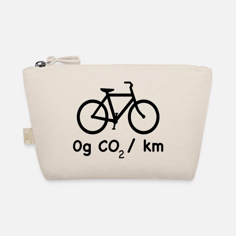 Bicycle is cool - 0g CO2 per kilometer - Organic Pouch - nature